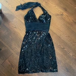Black Sequin Dress